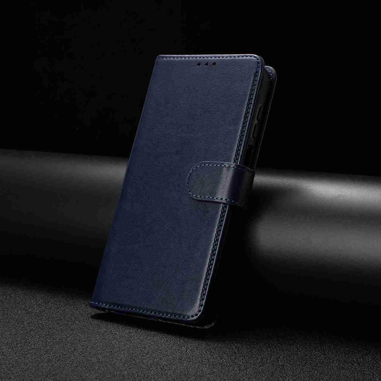 For Redmi K90 Pro Max / Poco F8 Ultra Lambskin 8-card Slot Leather Phone Case(Dark Blue)