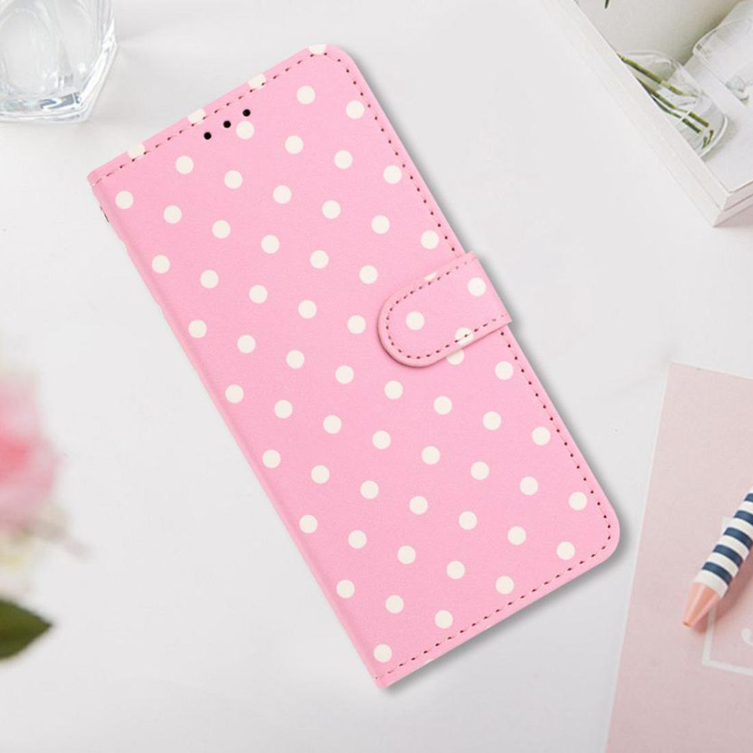 For Redmi K90 Pro Max / Poco F8 Ultra Small Dots Pattern Vegan Leather Phone Case(Pink)
