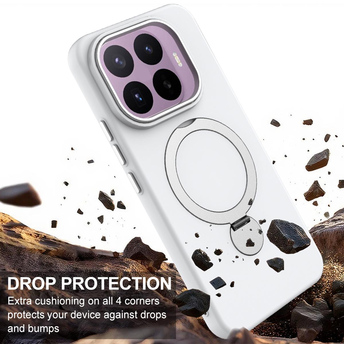 For Xiaomi 17T 5G Gen1.5 Pivot Ring Holder TPU Hybrid PC Phone Case - White - EDA008974005A