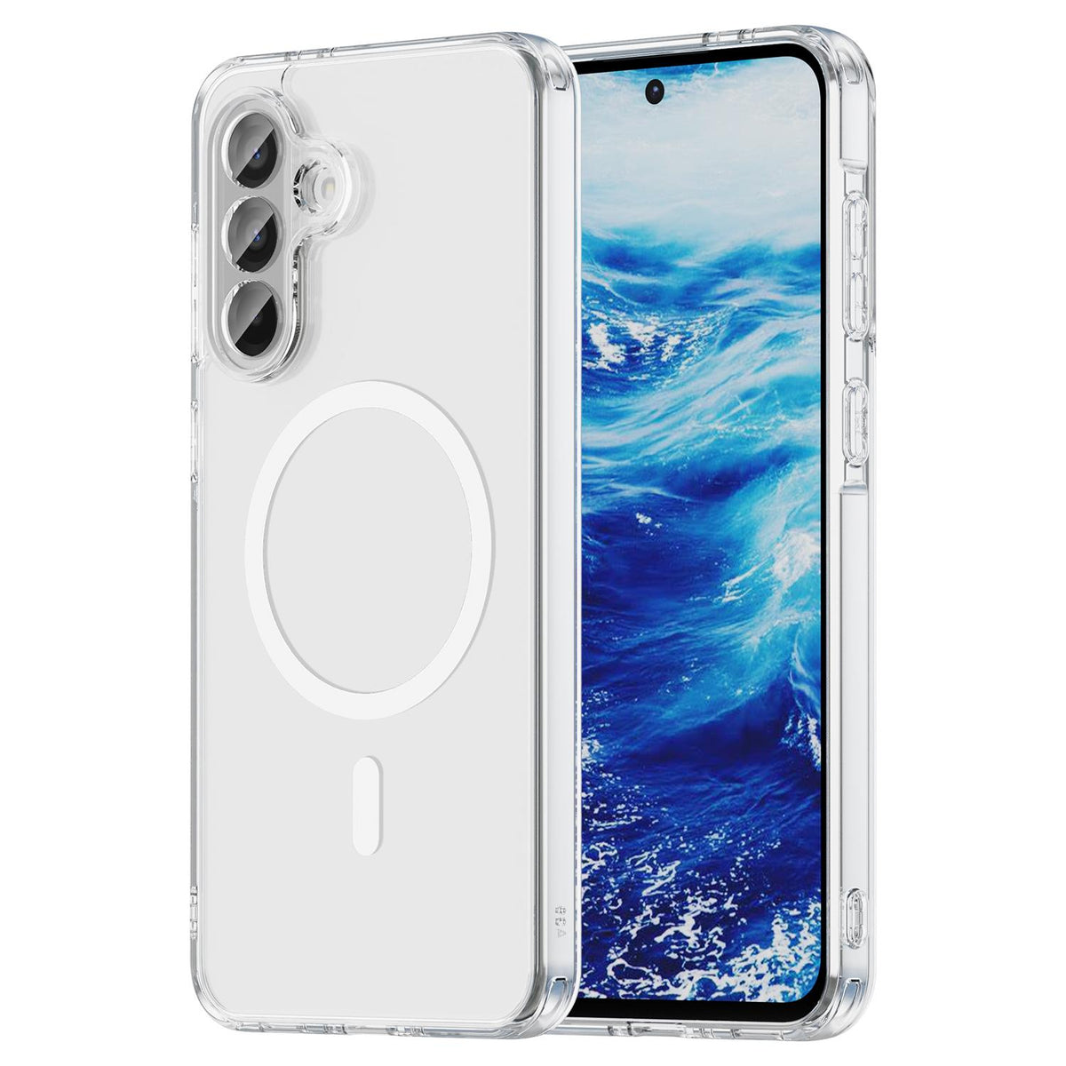 For Galaxy A17 5G / A18 5G / A26 5G PC Hybrid TPU Airbag Shockproof MagSafe Phone Case - Transparent - EDA009028408C