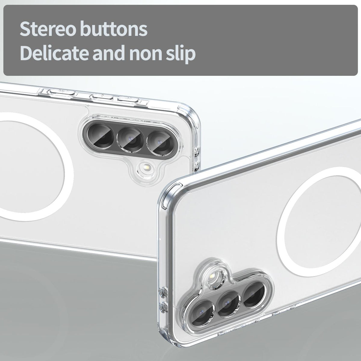 For Galaxy A17 5G / A18 5G / A26 5G PC Hybrid TPU Airbag Shockproof MagSafe Phone Case - Transparent - EDA009028408C