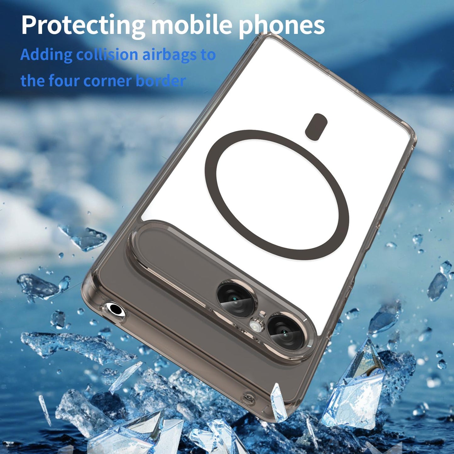 For Sony Xperia 10 VIII PC Hybrid TPU Airbag Shockproof MagSafe Phone Case(Transparent Black)