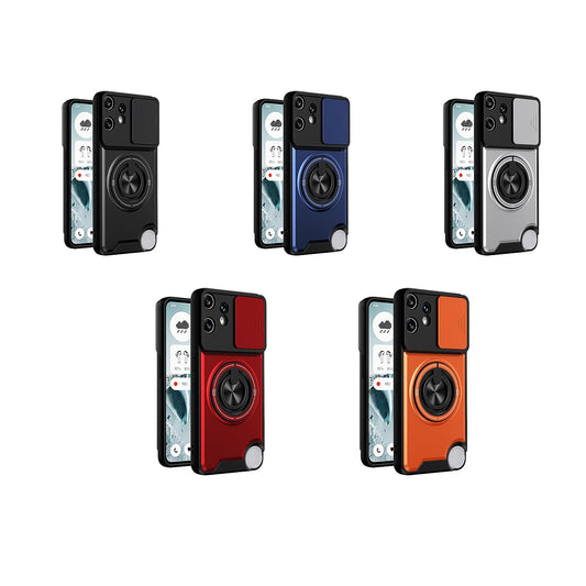For Nothing CMF Phone 2 Pro 5G Lens Sliding Window Multifunctional Magnetic Shockproof Phone Case - Orange - EDA009091904E