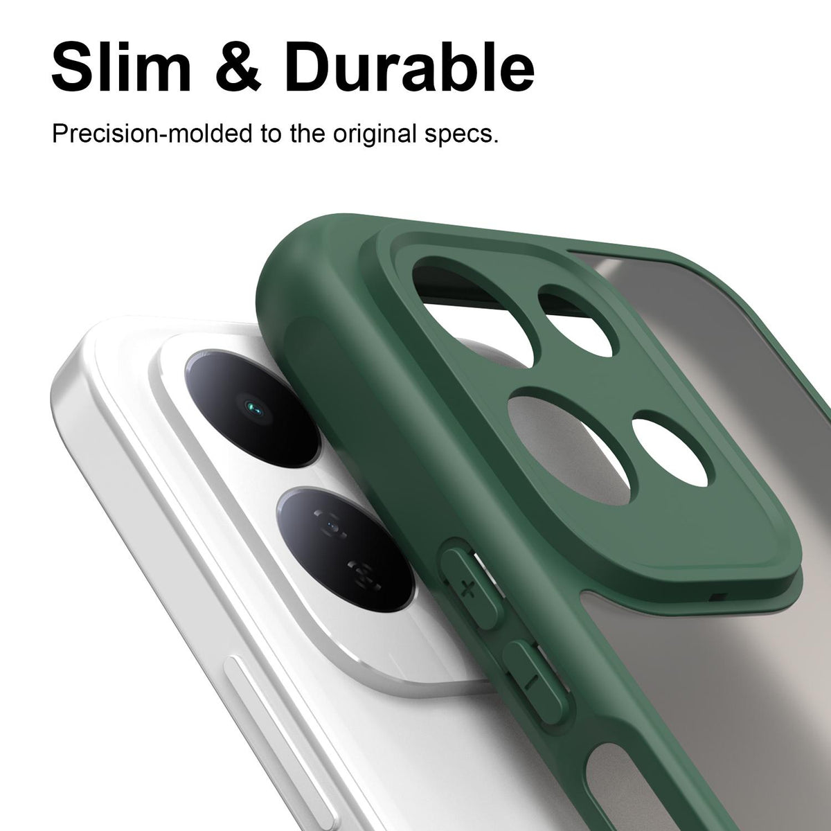 For Redmi 17 5G / 4G Global 170mm Fan Dun Series TPU Hybrid PC Frosted Phone Case - Green - EDA009115805C