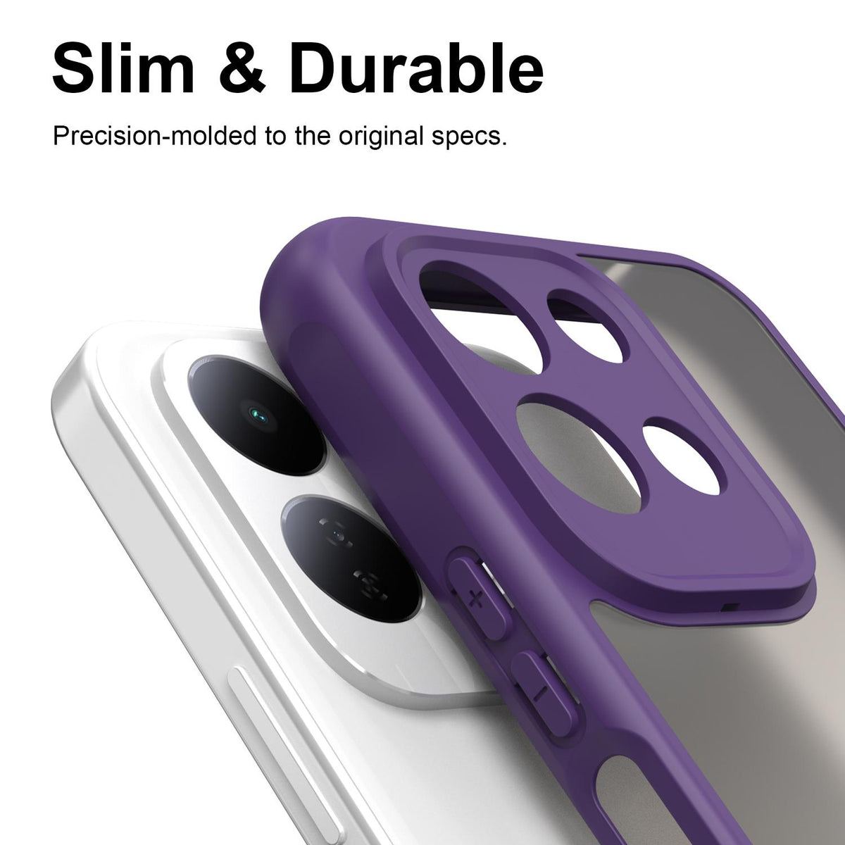 For Redmi 17 5G / 4G Global 170mm Fan Dun Series TPU Hybrid PC Frosted Phone Case - Purple - EDA009115805D