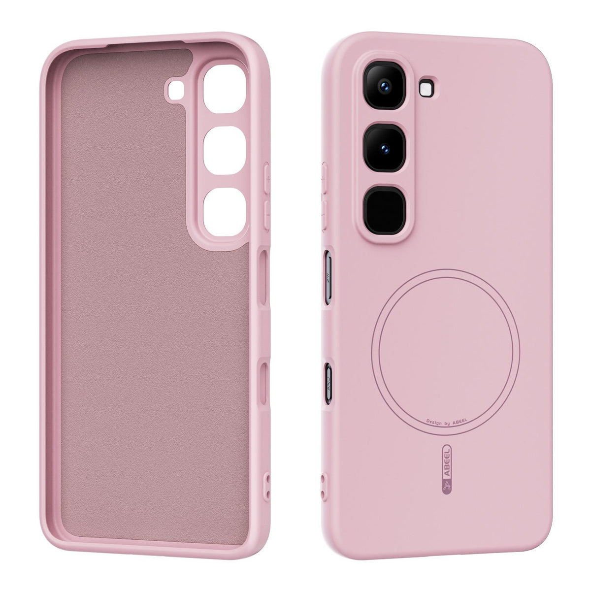 For Infinix Hot 70 Pro 5G ABEEL Skin-friendly Feel Magsafe Liquid Silicone Phone Case - Pink - EDA009136008B