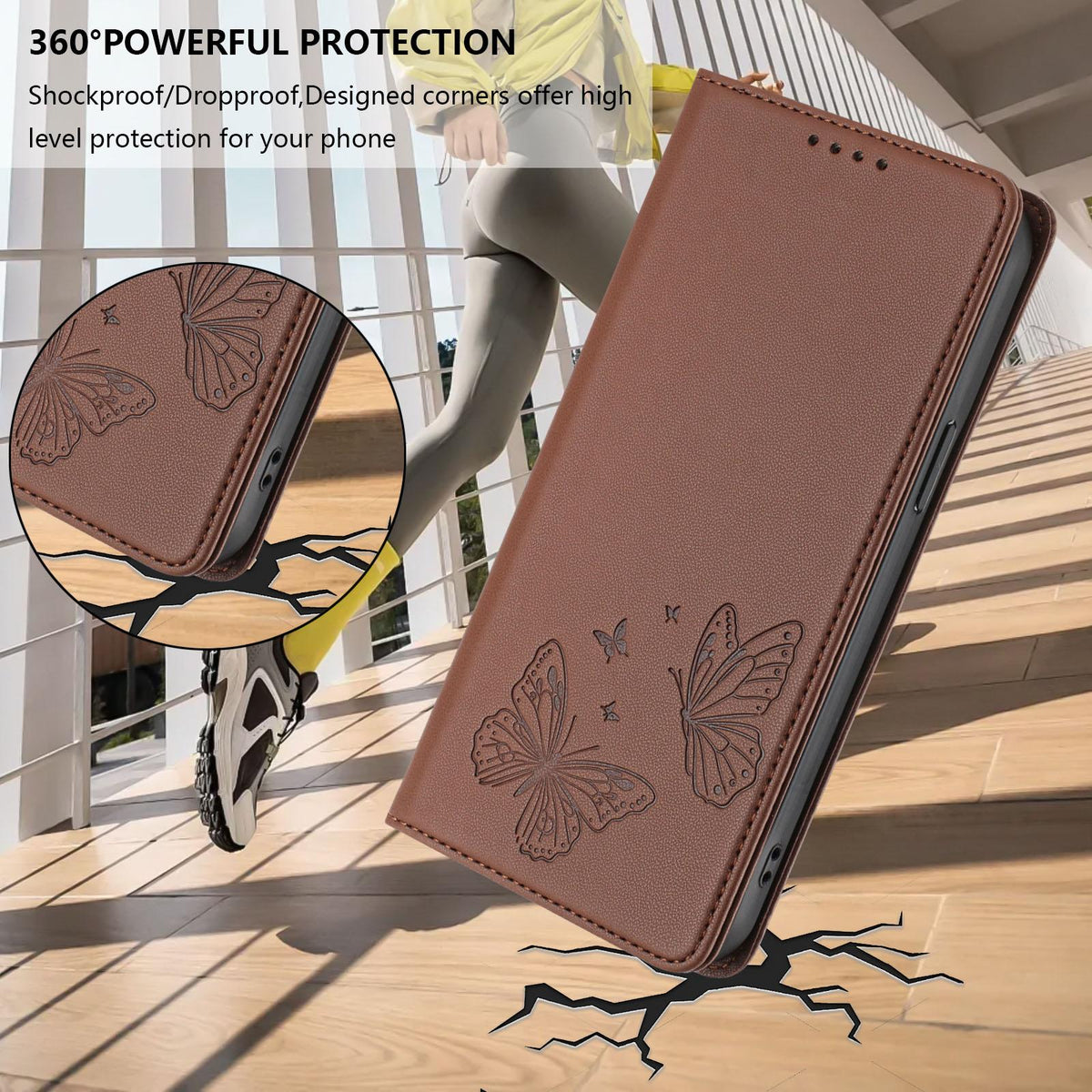 For Xiaomi Poco F8 Ultra 5G / Redmi K90 Pro Max Strong Magnetic Dual Butterfly RFID Vegan Leather Phone Case(Brown)