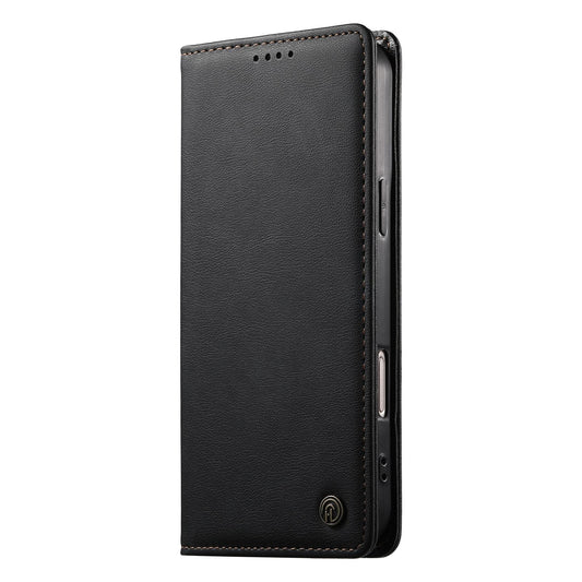 For Redmi K90 Pro Max / Poco F8 Ultra Dierfeng Metal Snap Magnetic RFID Vegan Leather Phone Case(Black)
