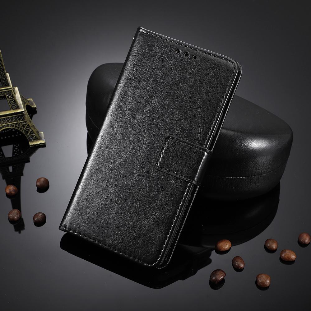 For Redmi 17C 4G / 14C 4G / 14R / A4 Retro Crazy Horse Texture Vegan Leather Phone Case - Black - EDA009202105A