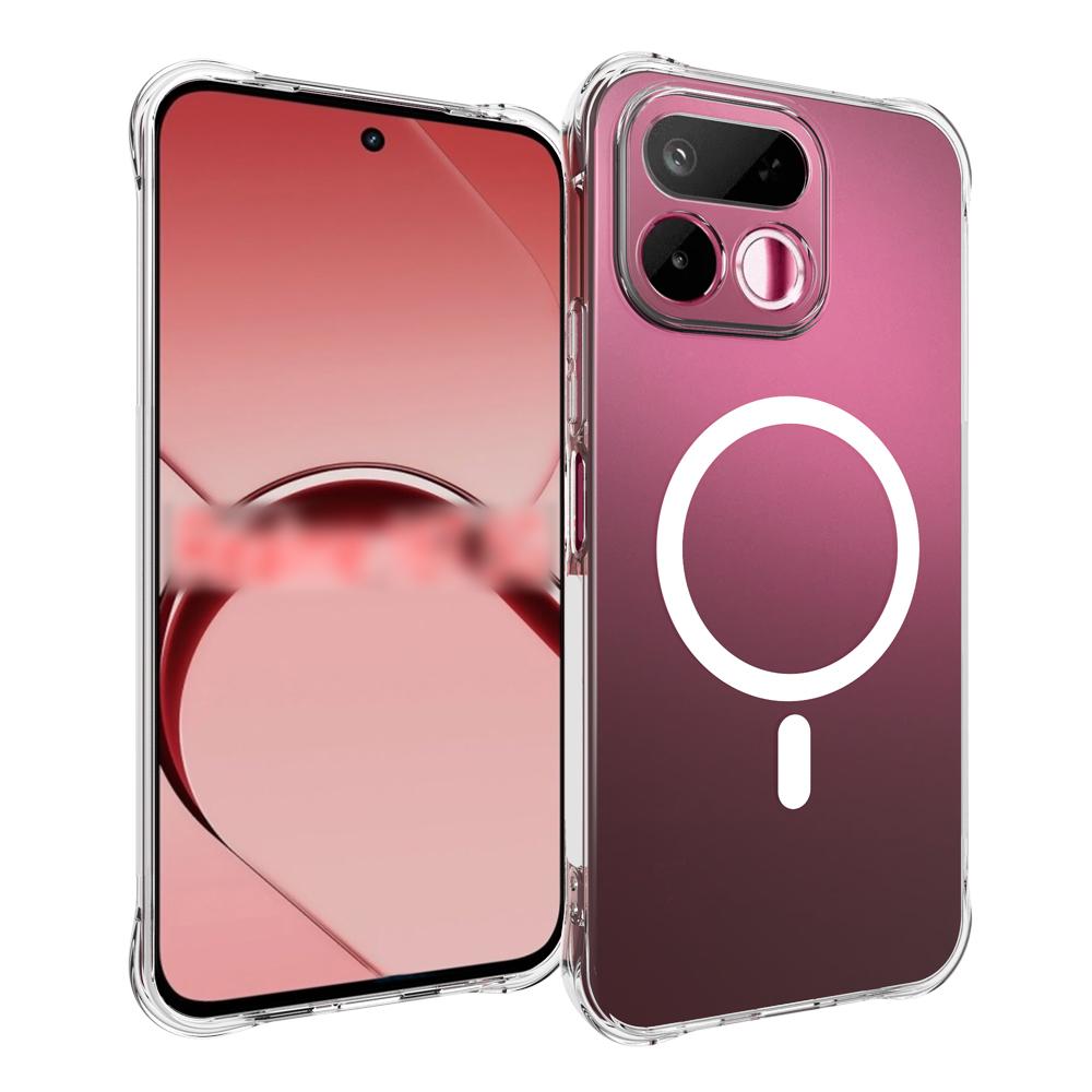 For Realme 16T 5G Shockproof Non-slip Magnetic TPU Phone Case - Transparent - EDA009225009A