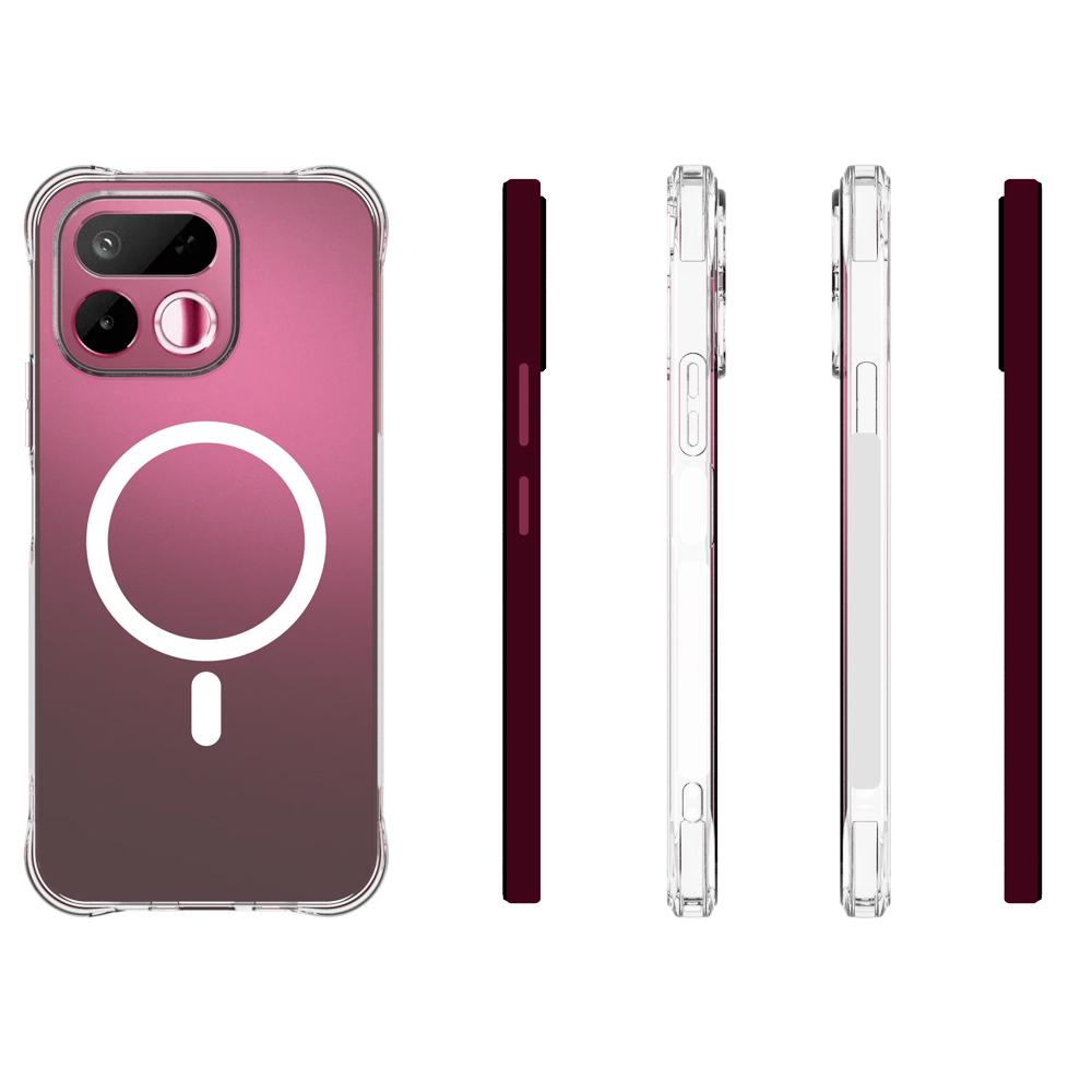 For Realme 16T 5G Shockproof Non-slip Magnetic TPU Phone Case - Transparent - EDA009225009A