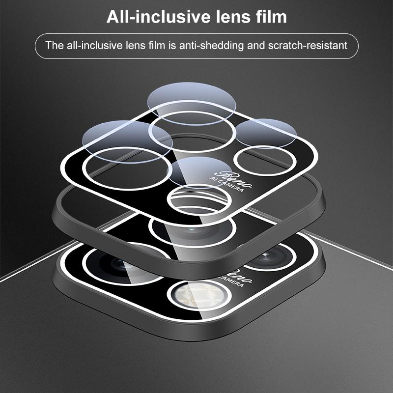 For OPPO Reno16 Pro 5G Global Golden Shield Metal Frosted Lens Film Phone Case - Silver Grey - EDA009254509C
