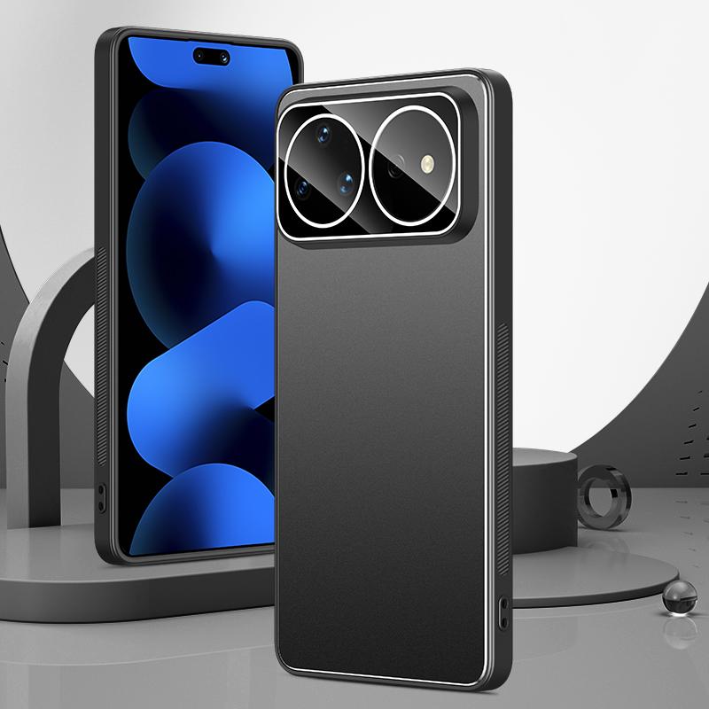 For Huawei nova 16 Pro Golden Shield Metal Frosted Lens Film Phone Case - Black - EDA009254712A