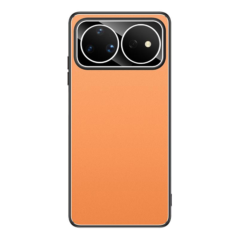 For Huawei nova 16 Pro Golden Shield Metal Frosted Lens Film Phone Case - Orange - EDA009254712D