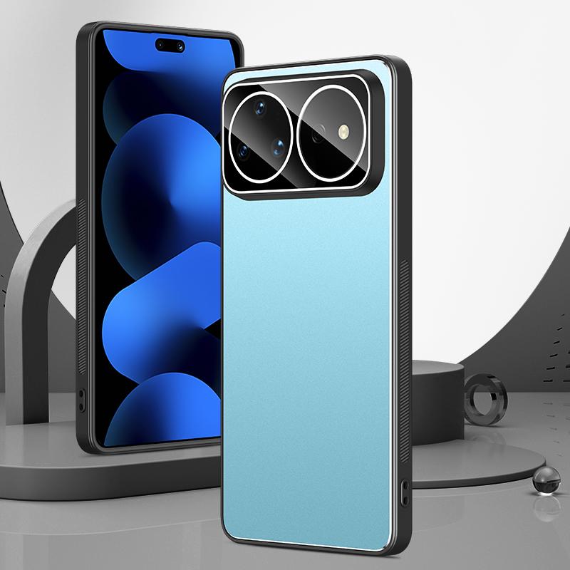 For Huawei nova 16 Ultra Golden Shield Metal Frosted Lens Film Phone Case - Blue - EDA009254713B