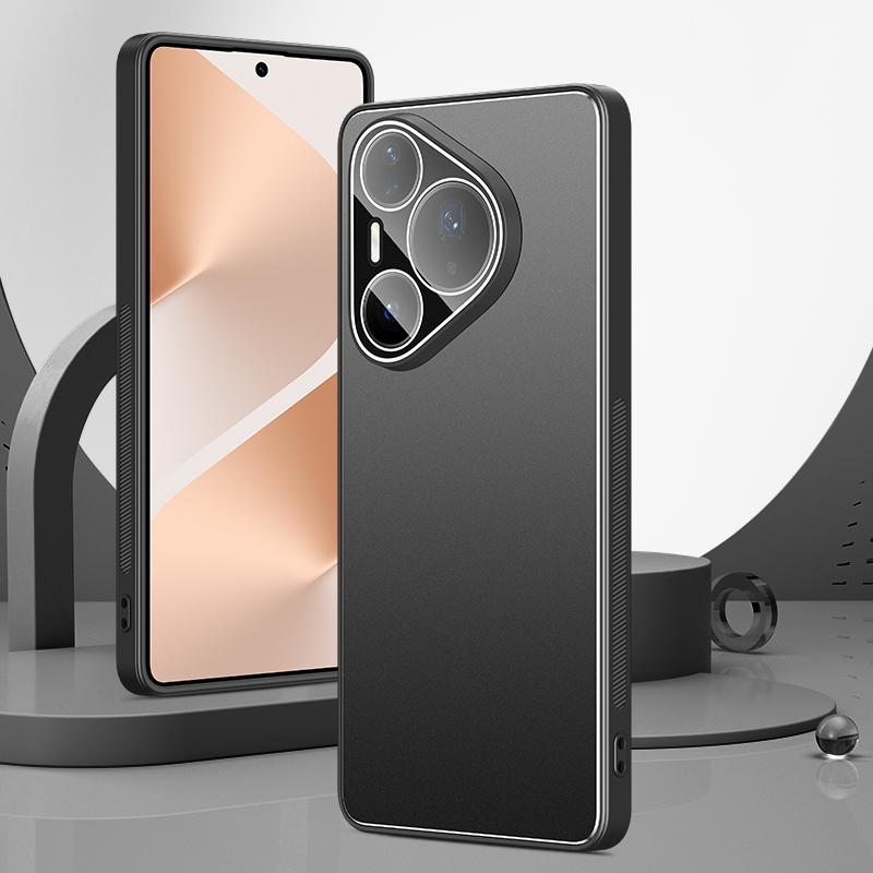 For Huawei Pura 90 Pro 5G Golden Shield Metal Frosted Lens Film Phone Case - Black - EDA009254714A