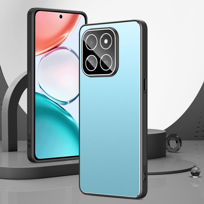 For Honor Play X80 Pro 5G Golden Shield Metal Frosted Lens Film Phone Case - Blue - EDA009254911B