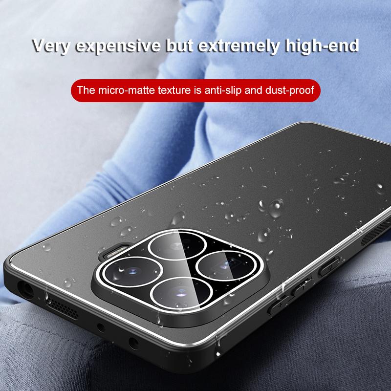 For Xiaomi 17T 5G Golden Shield Metal Frosted Lens Film Phone Case - Black - EDA009255304A