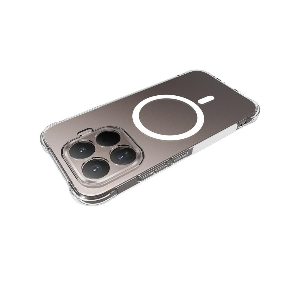 For Xiaomi 17T 5G WANLONFENG Transparent Magnetic Four-Corner Shockproof TPU Phone Case with Screen Film - Transparent - EDA009392305A