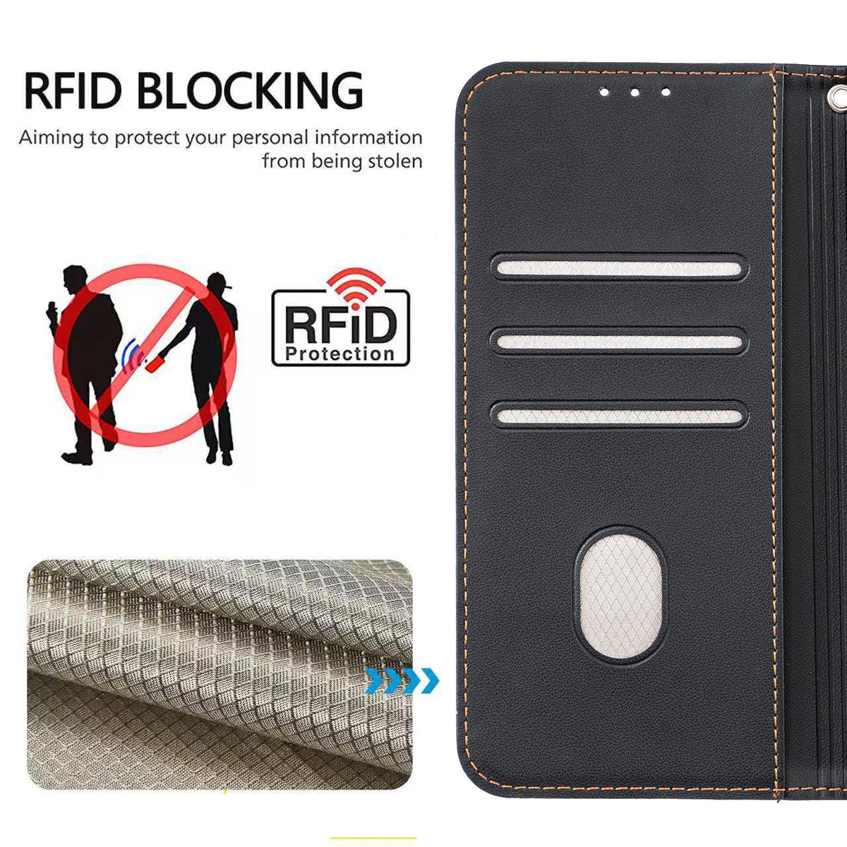 For Redmi K90 ProMax / Poco F8 Ultra Cat Butterfly Embossed RFID Vegan Leather Phone Case with Strap(Black)