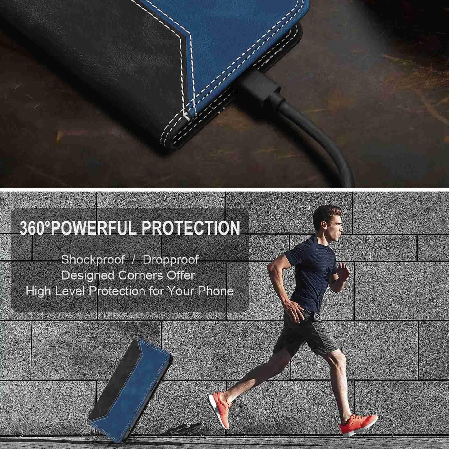 For Redmi K90 Pro Max / Poco F8 Ultra Skin Feel Two-tone RFID Blocking Vegan Leather Phone Case(Blue)