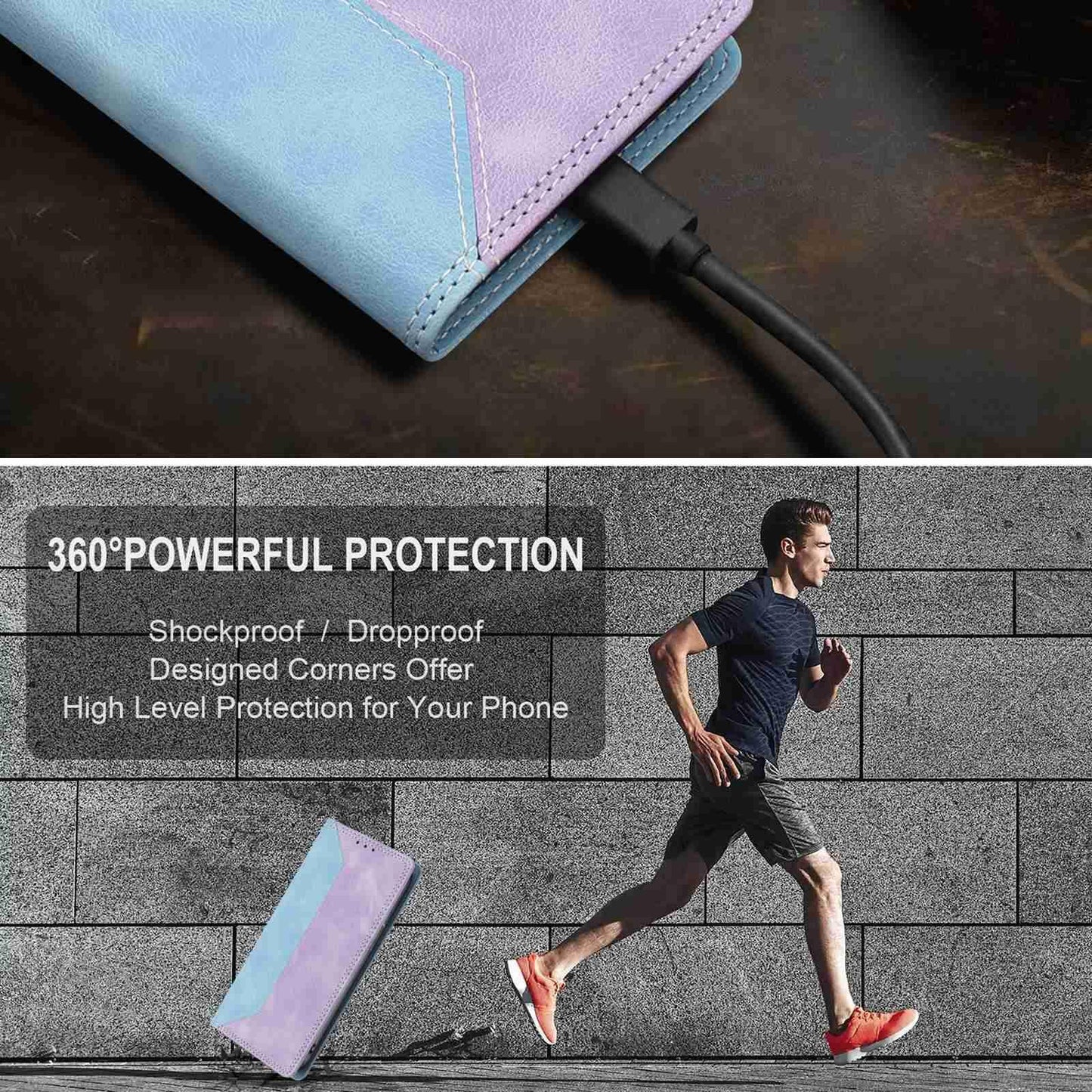 For Redmi K90 Pro Max / Poco F8 Ultra Skin Feel Two-tone RFID Blocking Vegan Leather Phone Case(Purple)