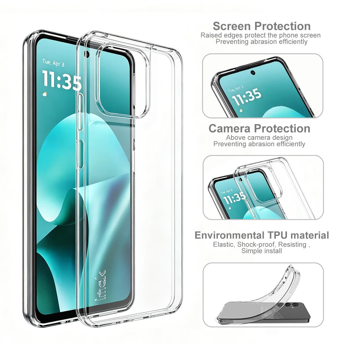 For Motorola Moto G37 5G / G47 5G imak UX-10 Series Transparent Shockproof TPU Phone Case - Transparent - EDA009604103A