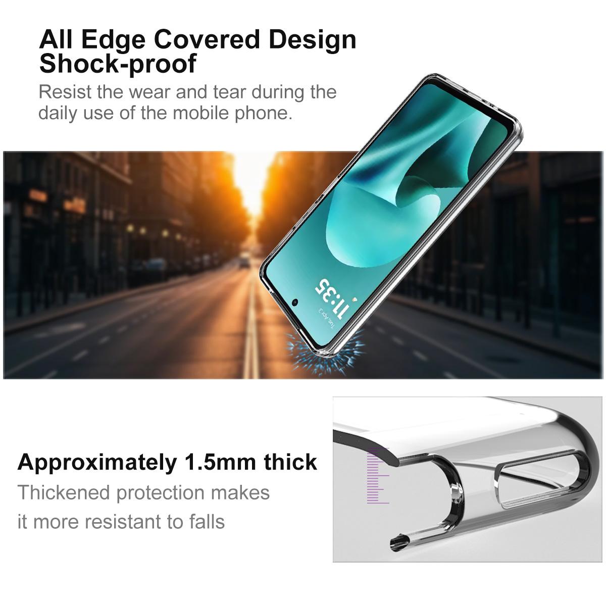 For Motorola Moto G37 Power 5G imak UX-10 Series Transparent Shockproof TPU Phone Case - Transparent - EDA009604104A