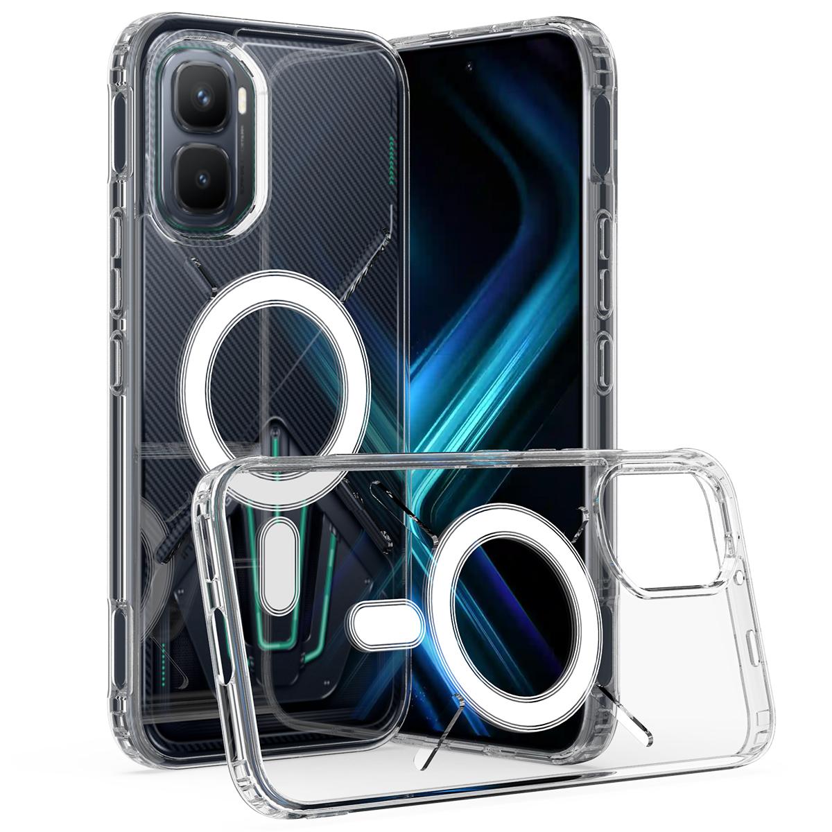 For Infinix GT 50 Pro 5G MagSafe Clear Acrylic PC Hybrid TPU Phone Case - Transparent - EDA009620008A