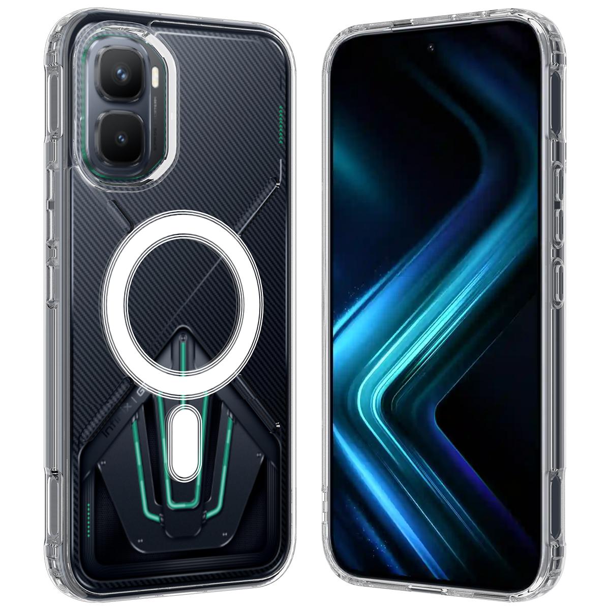 For Infinix GT 50 Pro 5G MagSafe Clear Acrylic PC Hybrid TPU Phone Case - Transparent - EDA009620008A