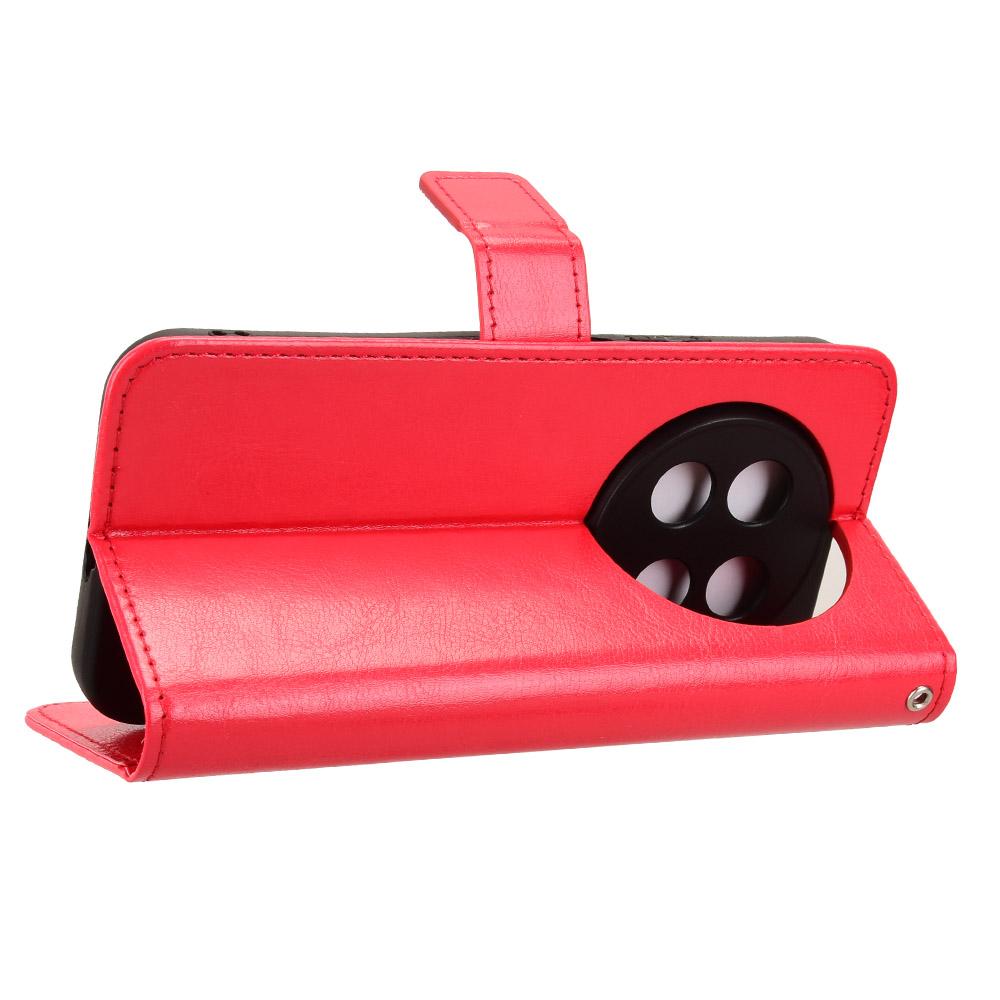 For Huawei Enjoy 90 Pro Max 5G / nova 15 Max Retro Crazy Horse Texture Vegan Leather Phone Case - Red - EDA009637505B