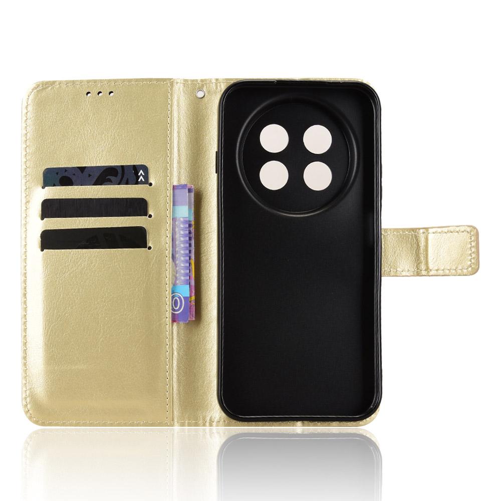 For Huawei Enjoy 90 Pro Max 5G / nova 15 Max Retro Crazy Horse Texture Vegan Leather Phone Case - Gold - EDA009637505C