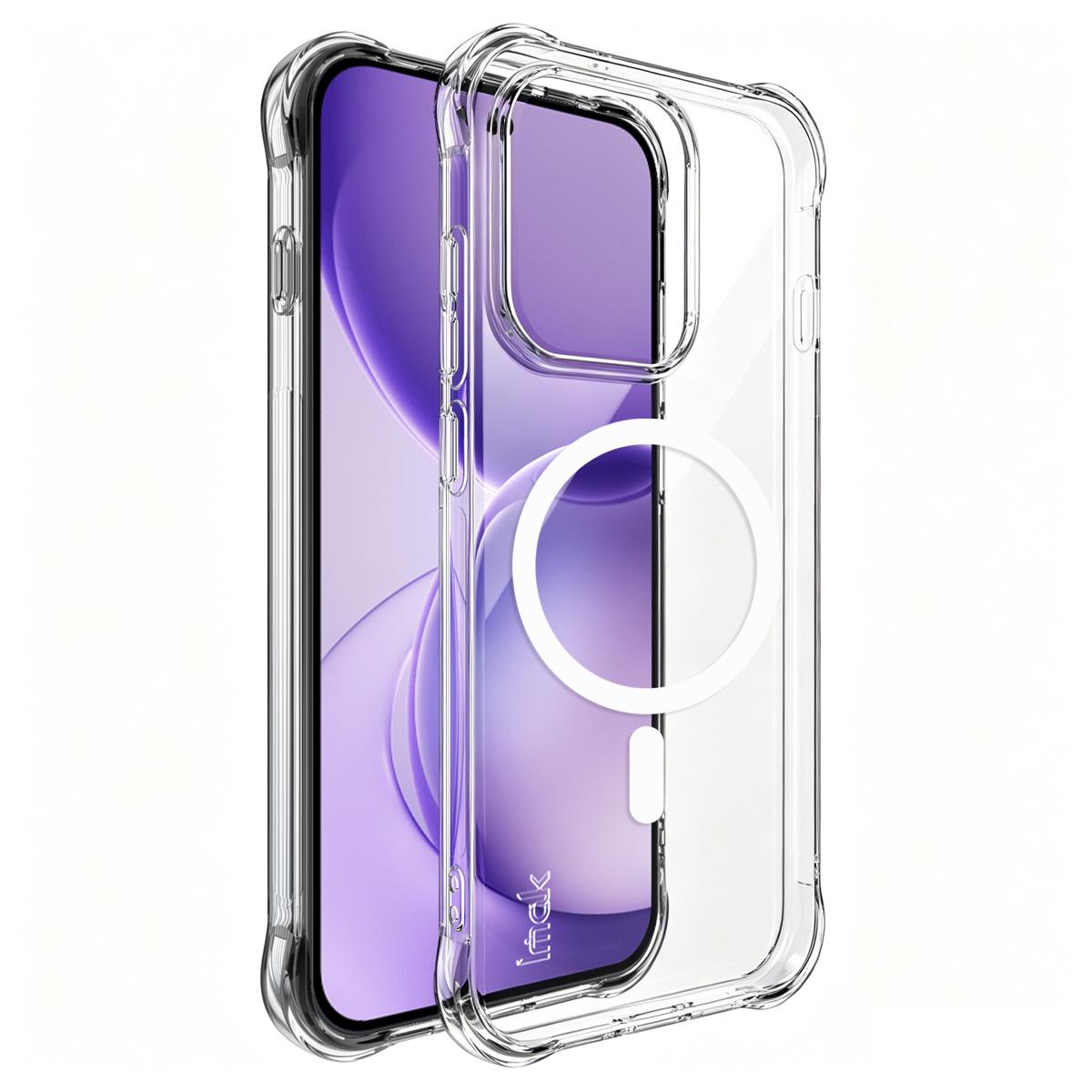 For OPPO Reno16 5G / Reno16 Pro 5G Global imak Magnetic Shockproof Airbag TPU Phone Case - Transparent - EDA009699703A