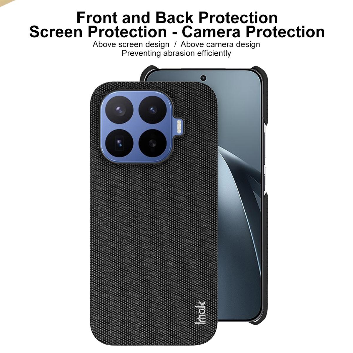 For Xiaomi 17T 5G imak Ruiyi Series Cloth Texture PU + PC Phone Case - Black - EDA009700503A