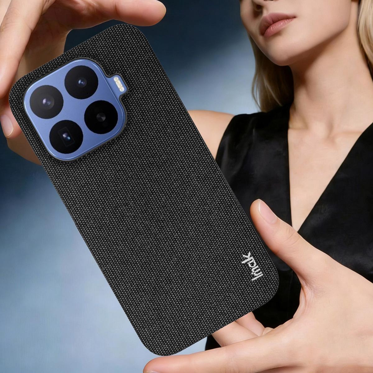 For Xiaomi 17T 5G imak Ruiyi Series Cloth Texture PU + PC Phone Case - Black - EDA009700503A