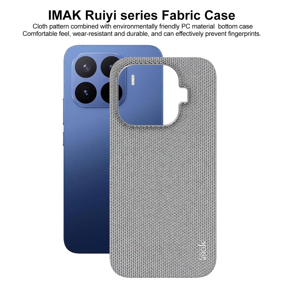 For Xiaomi 17T 5G imak Ruiyi Series Cloth Texture PU + PC Phone Case - Light Grey - EDA009700503B
