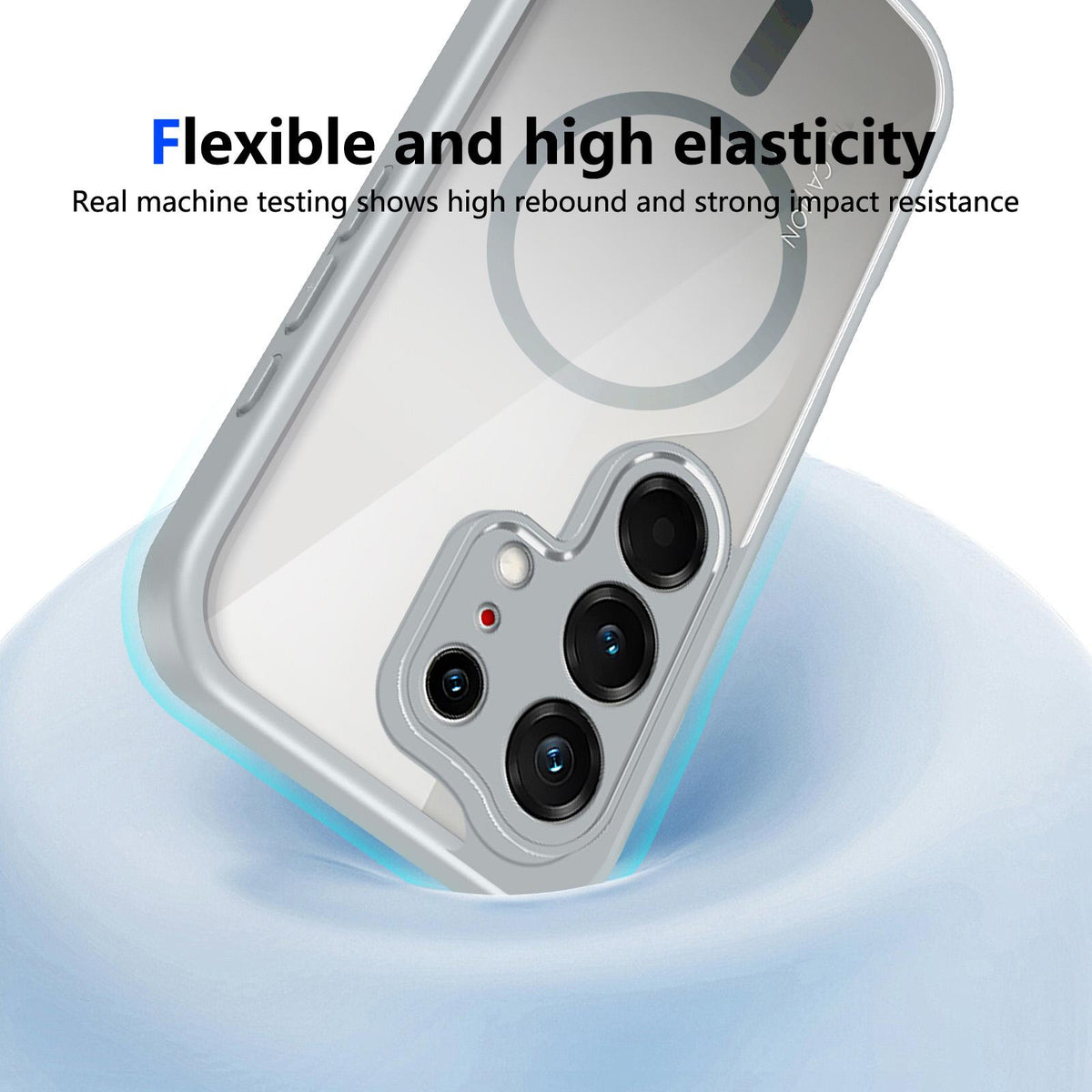 For Tecno Camon 50 Pro / 50 Ultra Matte PC Skin-feel Magnetic Shockproof Phone Case - Grey - EDA009711302A