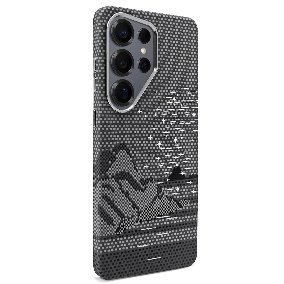 For Galaxy S25 Ultra 5G Kevlar Texture Water Sticker Magnetic Phone Case - Grey - EDA009713201A