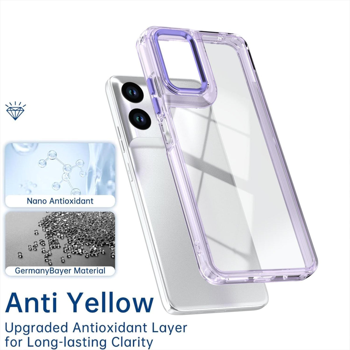 For Motorola Moto G06 4G Shine High Transparency Acrylic Phone Case - Purple - EDA009725803A