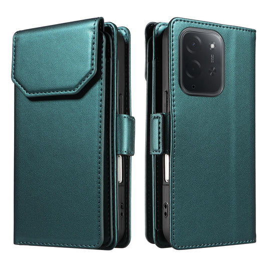 For Xiaomi Poco C95 Pro Multi Card Wallet Leather Phone Case with Strap(Green)