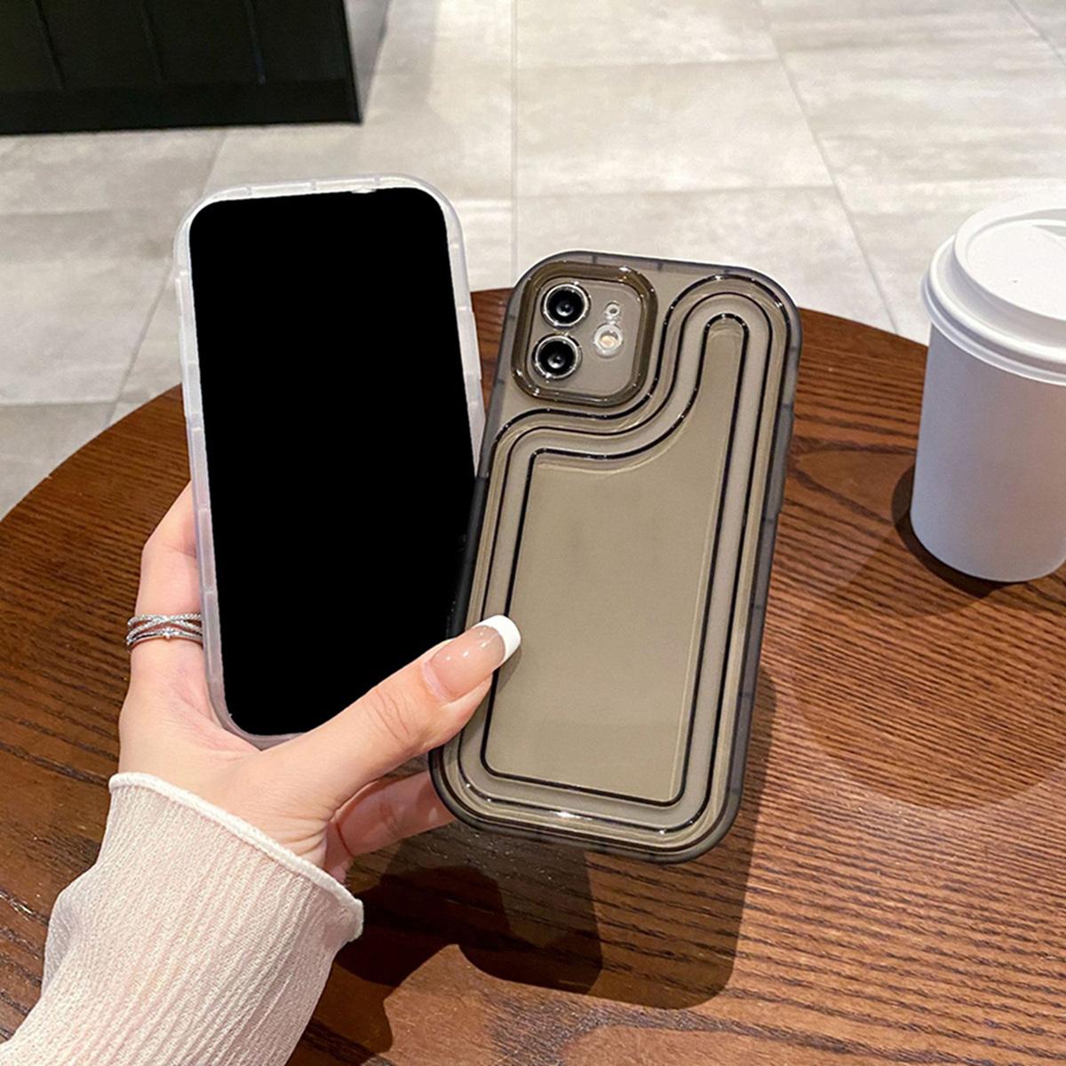For iPhone 16 Plus Circuit Round Photo Frame TPU Phone Case - Transparent - EDA009739307A