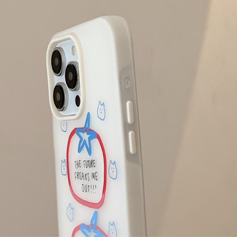 For iPhone 14 Pro Max Frosted 3 in 1 Design Shockproof Phone Case - Tomato - EDA009750809A