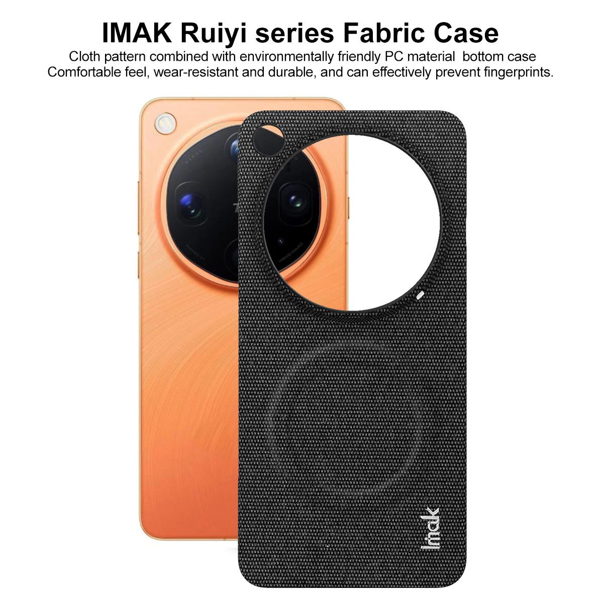 For OPPO Find X9 Ultra 5G Fiberglass Version imak Ruiyi Series Fabric Texture Magnetic Phone Case - Black - EDA009772301A