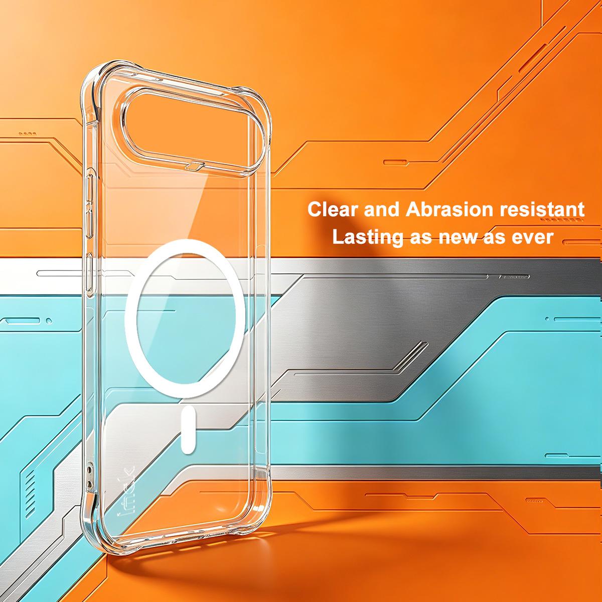 For vivo S50 Pro mini 5G / X300 FE 5G imak Magnetic Shockproof Airbag TPU Phone Case - Transparent - EDA009776701A