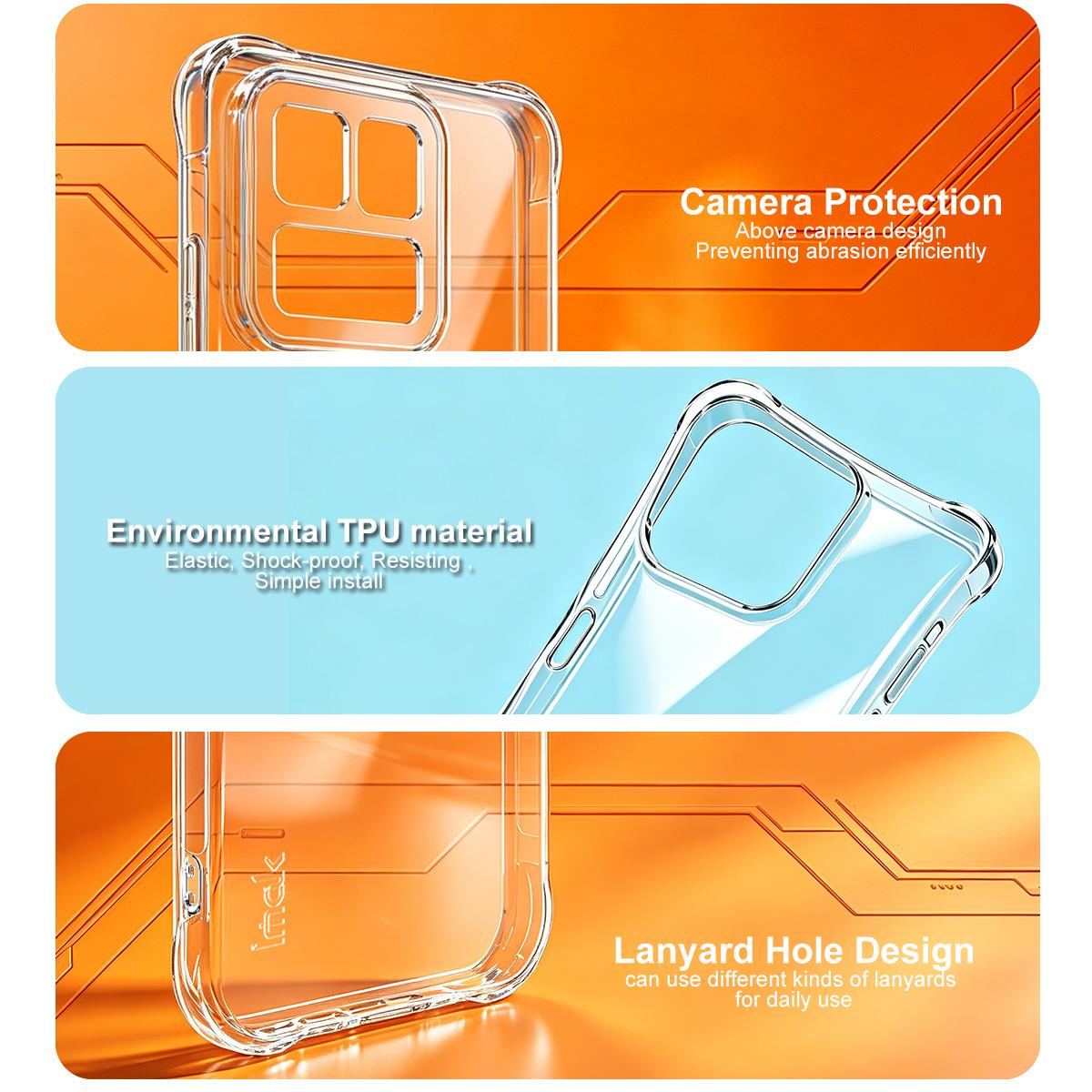For vivo iQOO 15T 5G imak Magnetic Shockproof Airbag TPU Phone Case - Transparent - EDA009776702A