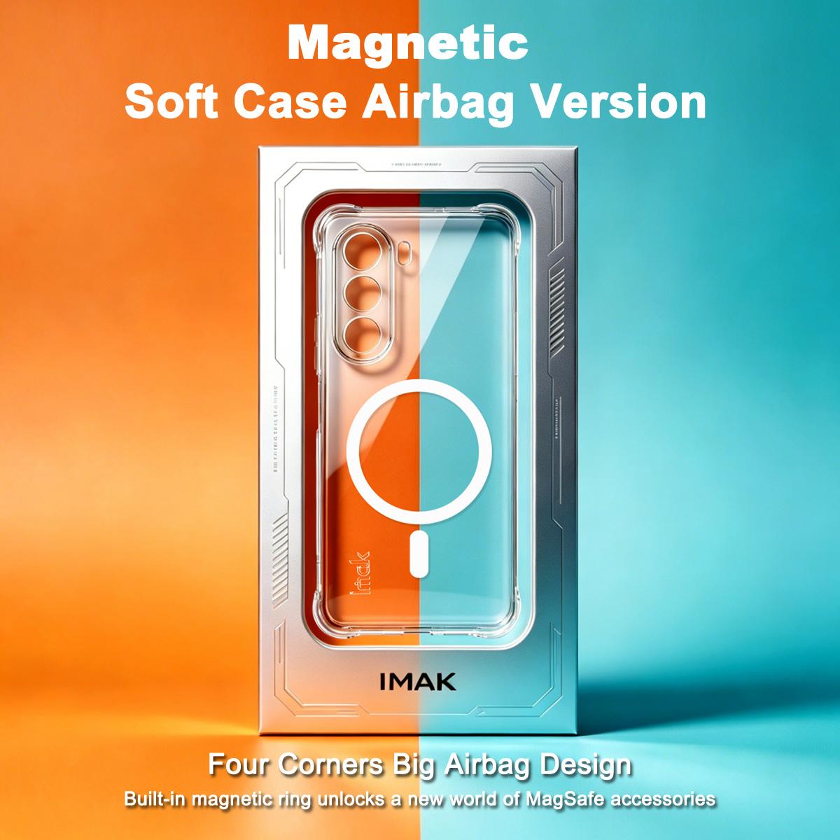 For Realme P4x 5G / OnePlus Nord CE6 Lite imak Magnetic Shockproof Airbag TPU Phone Case - Transparent - EDA009777001A