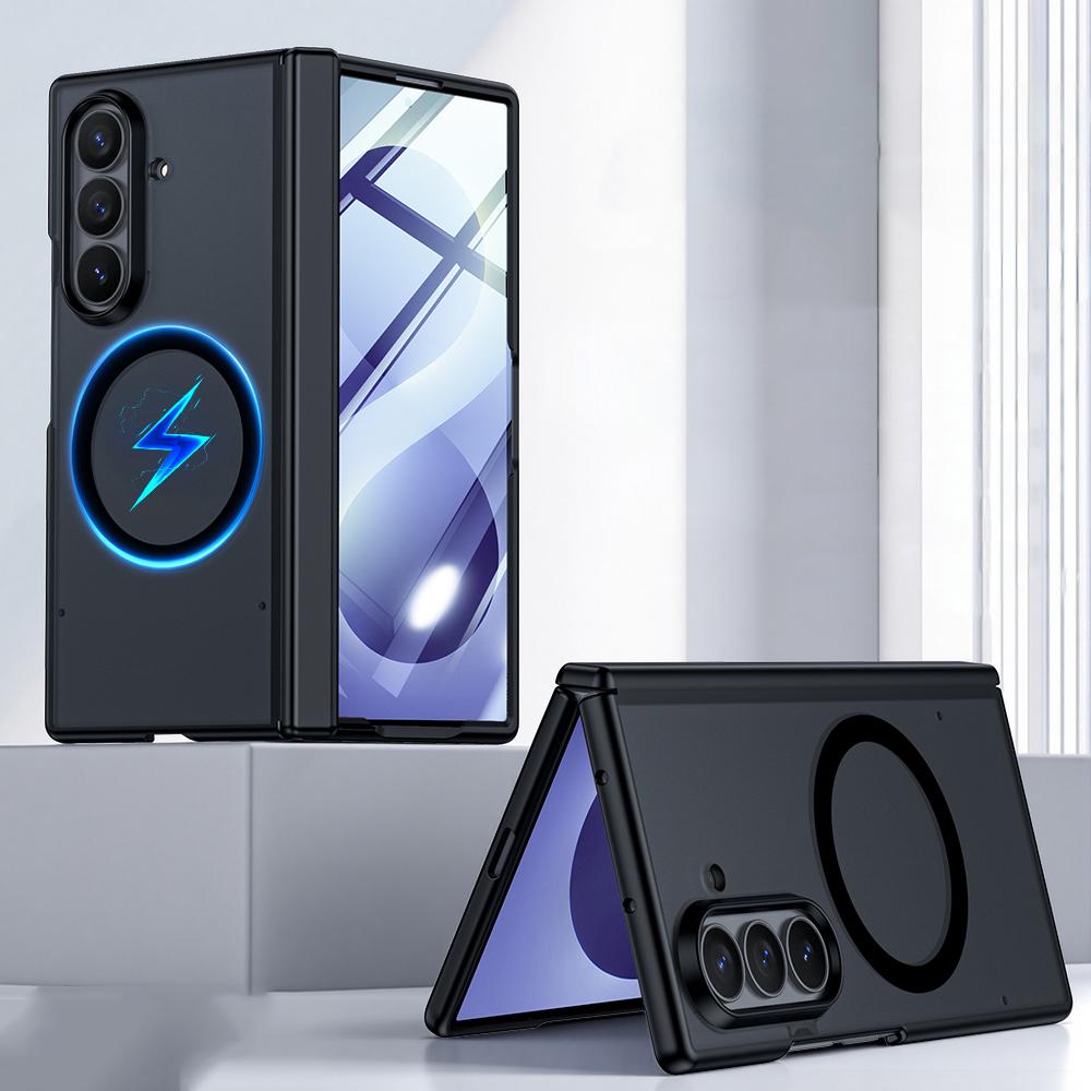 For Galaxy Z Fold8 Ultra 5G Intergrated Shell And Flim Skin Feel Translucent Frosted Magnetic Phone Case - Black - EDA009780202A