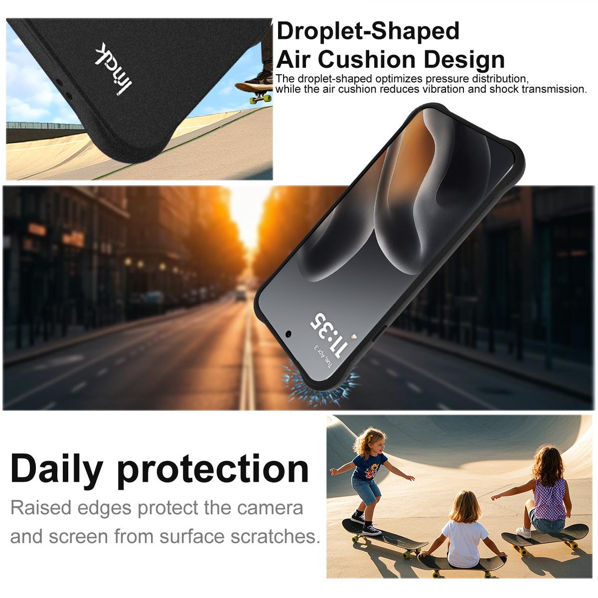 For Motorola Edge 5G 2026 imak Shockproof Airbag TPU Phone Case - Matte Black - EDA009794701A