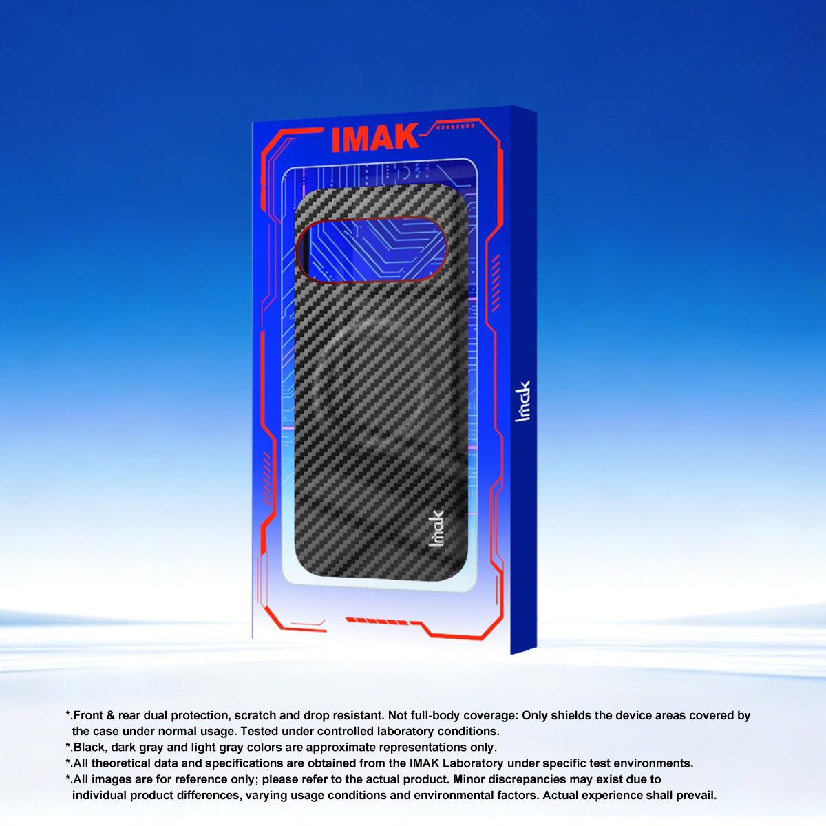 For Google Pixel 11 Pro XL imak Ruiyi Series Red Ring Carbon Fiber Texture Magnetic Phone Case - Black - EDA009795101A
