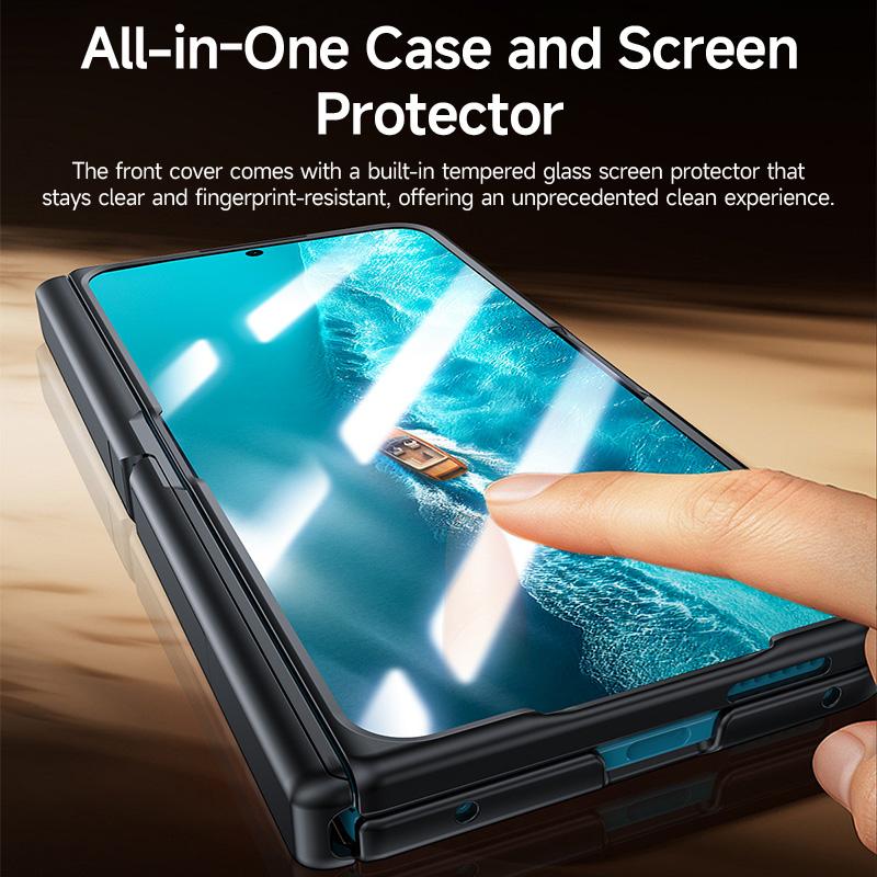 For vivo X Fold6 5G Skin Feel Frosted Spray-Coated PC Hinge Holder Integrated Film Phone Case - Silver - EDA009804101B